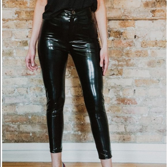 NWT High gloss faux leather pants - Picture 5 of 5